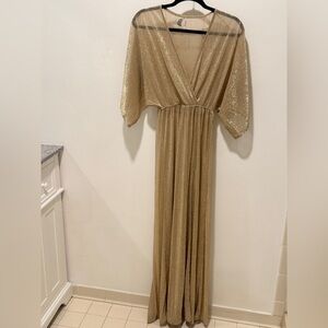 Lulu's XS Gold Swim Cover Up Maxi